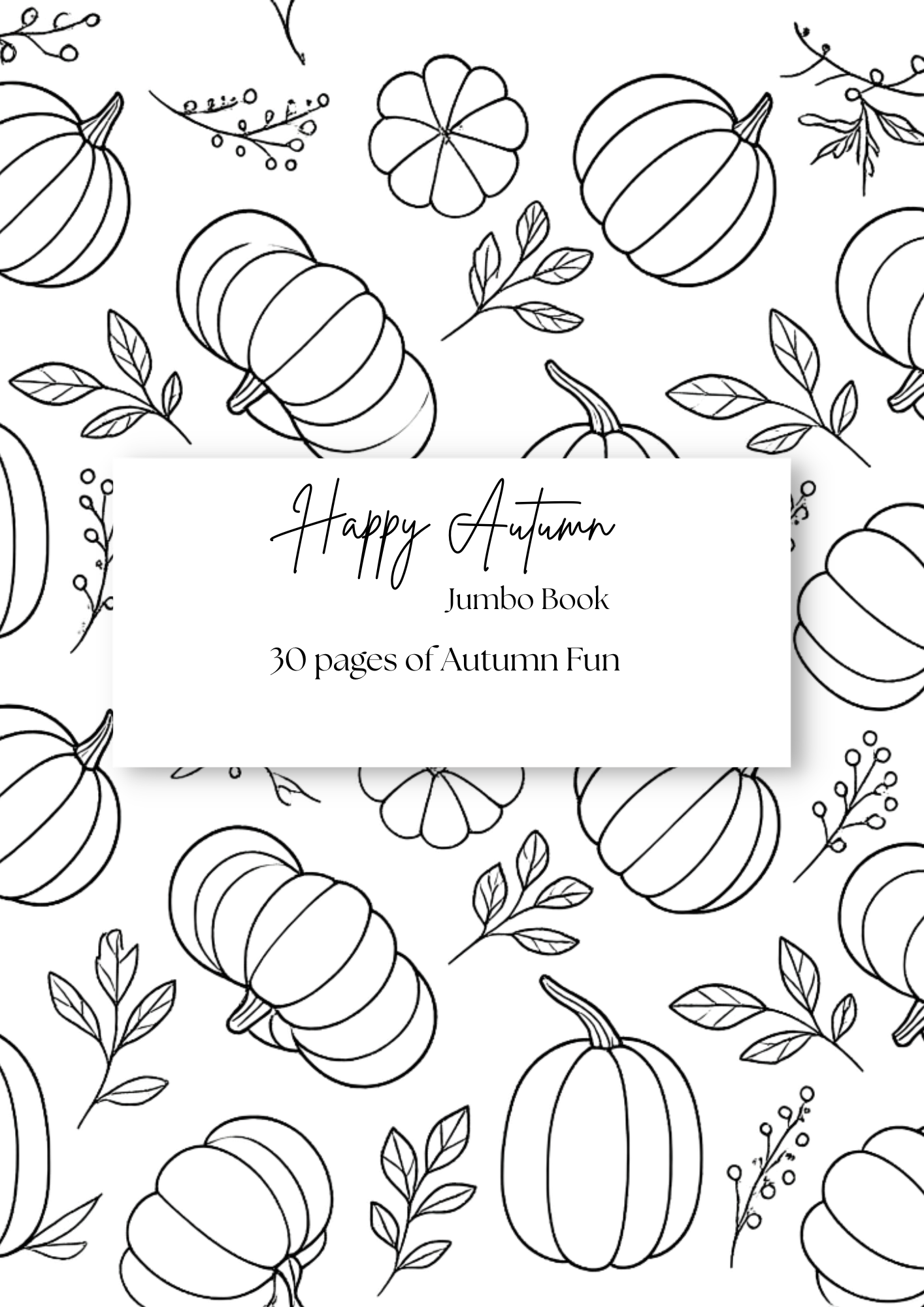 Autumn Fun 30 Page Jumbo Coloring Book